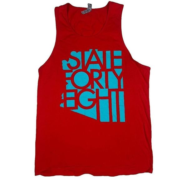 Next Level Apparel State Forty Eight Tank Top | Colors: Red and Blue | Size: M - Picture 1 of 5